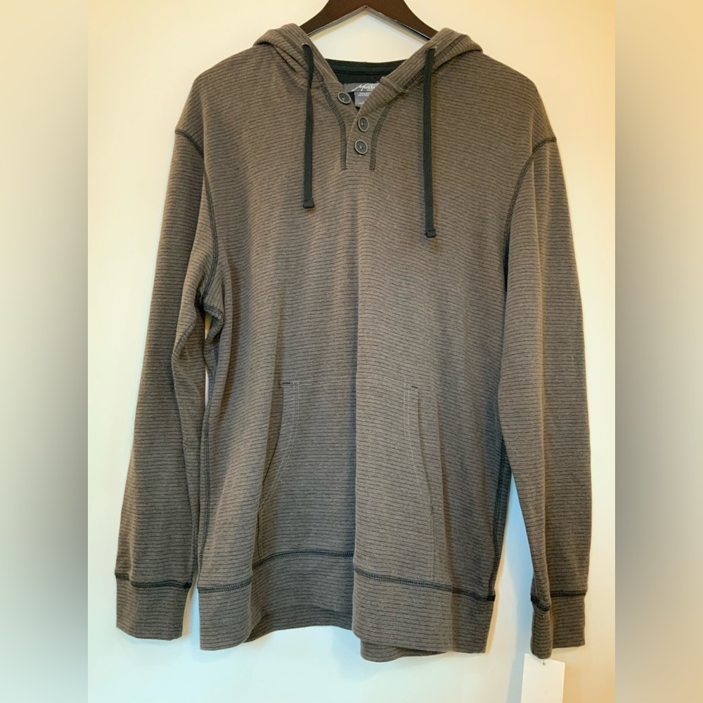 Method Men’s Brown Striped Hoodie